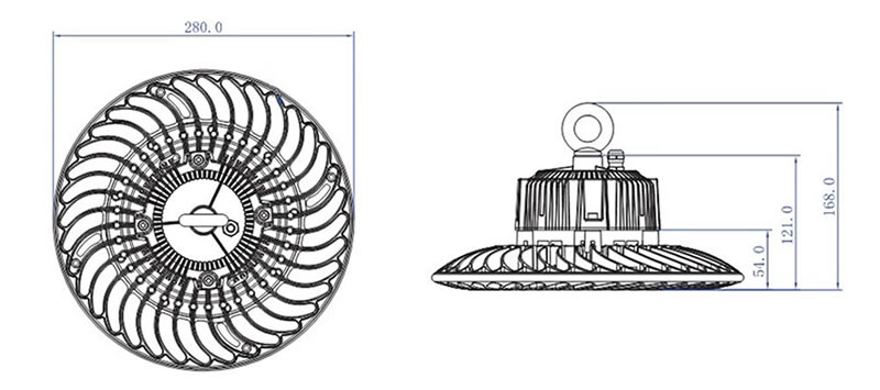 size-100w-ufo-led-high-bay Light